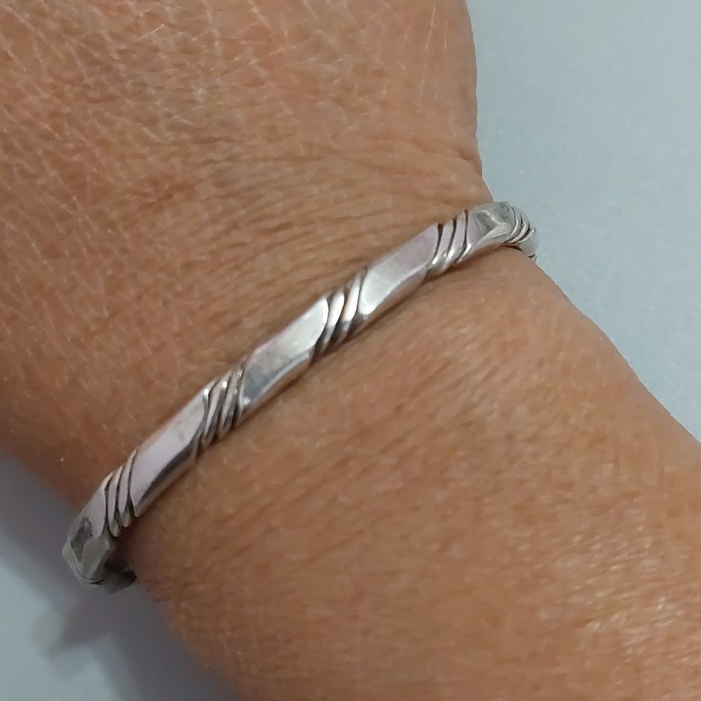 Native American 925 Solid Sterling Silver Twist C… - image 1